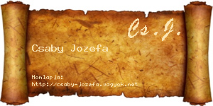 Csaby Jozefa névjegykártya